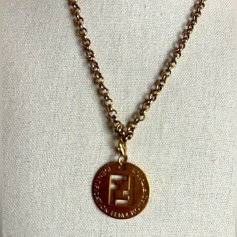 SOLD❤️ FENDI F is Fendi Gold Logo Necklace w/ Dust Bag - Picture 5 of 15